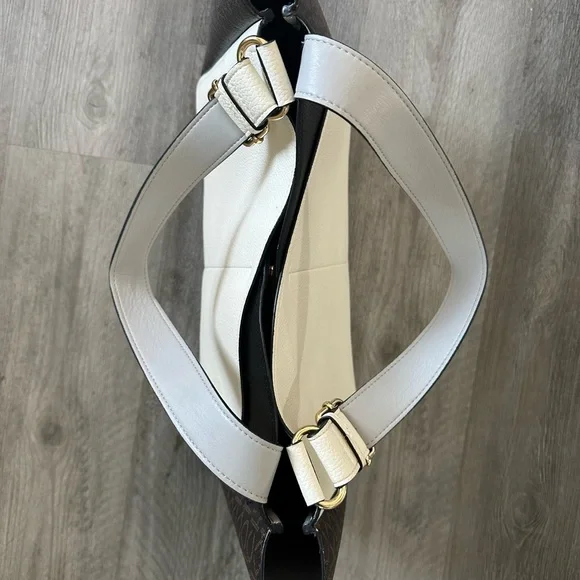 Calvin Klein Elegant Cream and Brown Tote - Picture 3 of 9